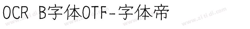 OCR B字体OTF字体转换